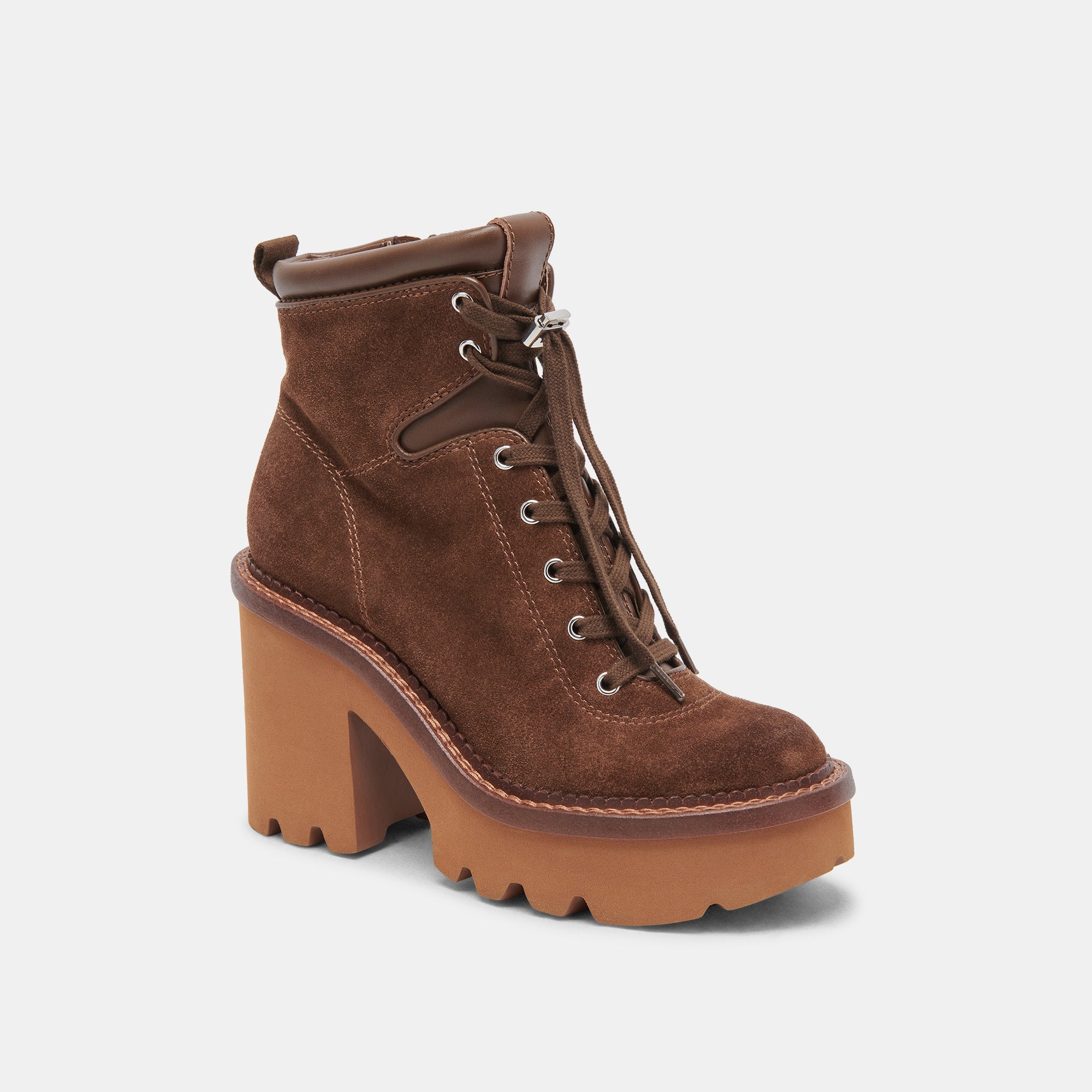 Dommie Boots Cocoa Suede | Cocoa Suede Winter Platform Boots