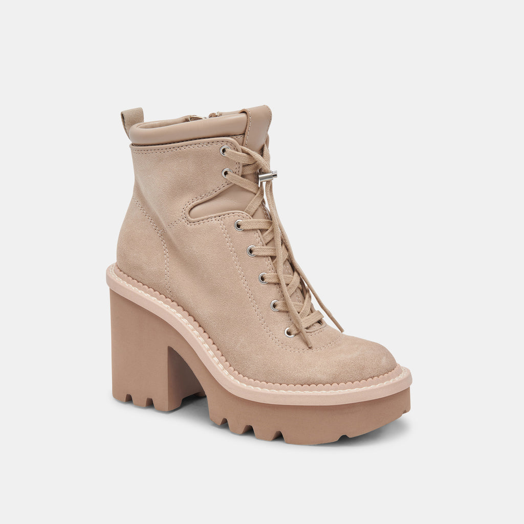 Dommie Boots Taupe Suede | Taupe Suede Winter Platform Boots