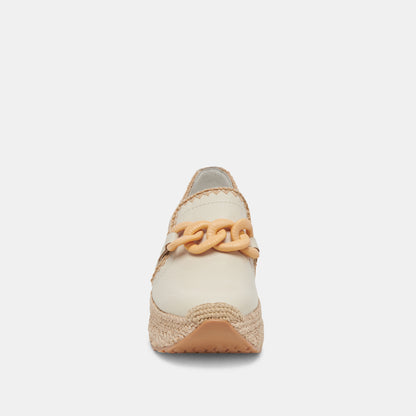 JHENEE ESPADRILLE SNEAKERS IVORY LEATHER