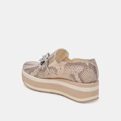 JHENEE SNEAKERS SAND SNAKE EMBOSSED