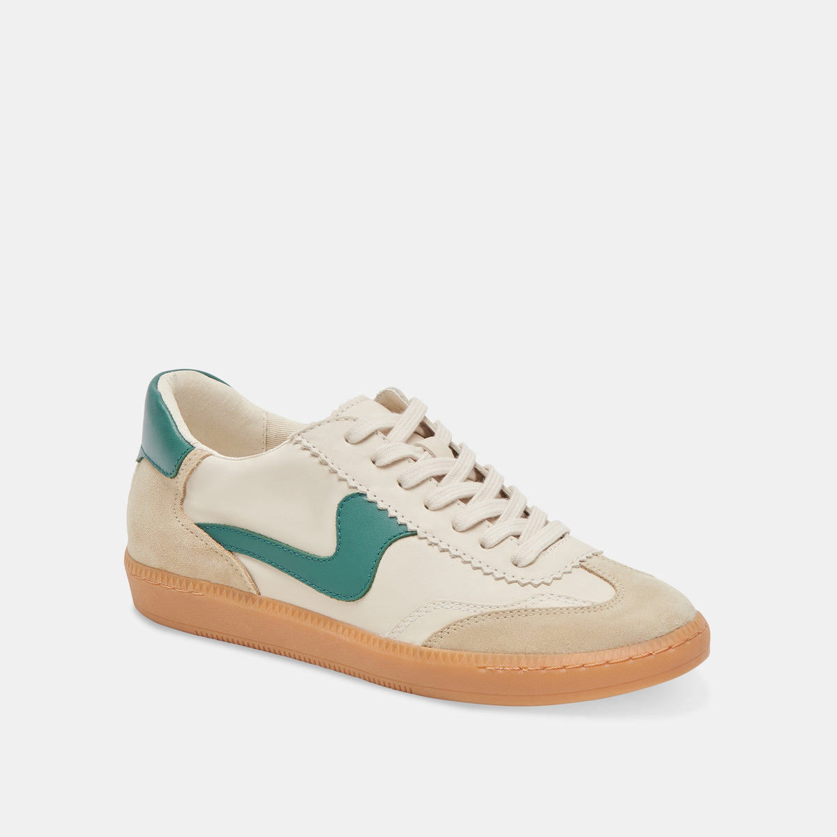 NOTICE SNEAKERS WHITE GREEN LEATHER – Dolce Vita