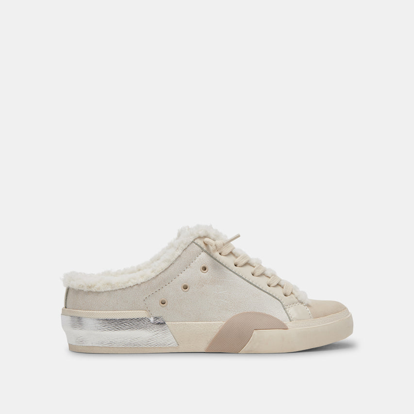 ZANTEL SNEAKERS OFF WHITE CRACKLED LEATHER