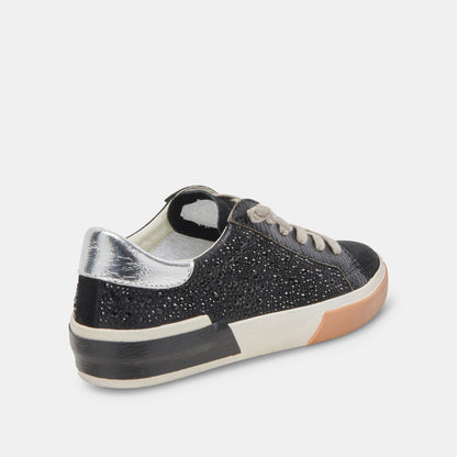 ZINA CRYSTAL SNEAKERS BLACK SUEDE