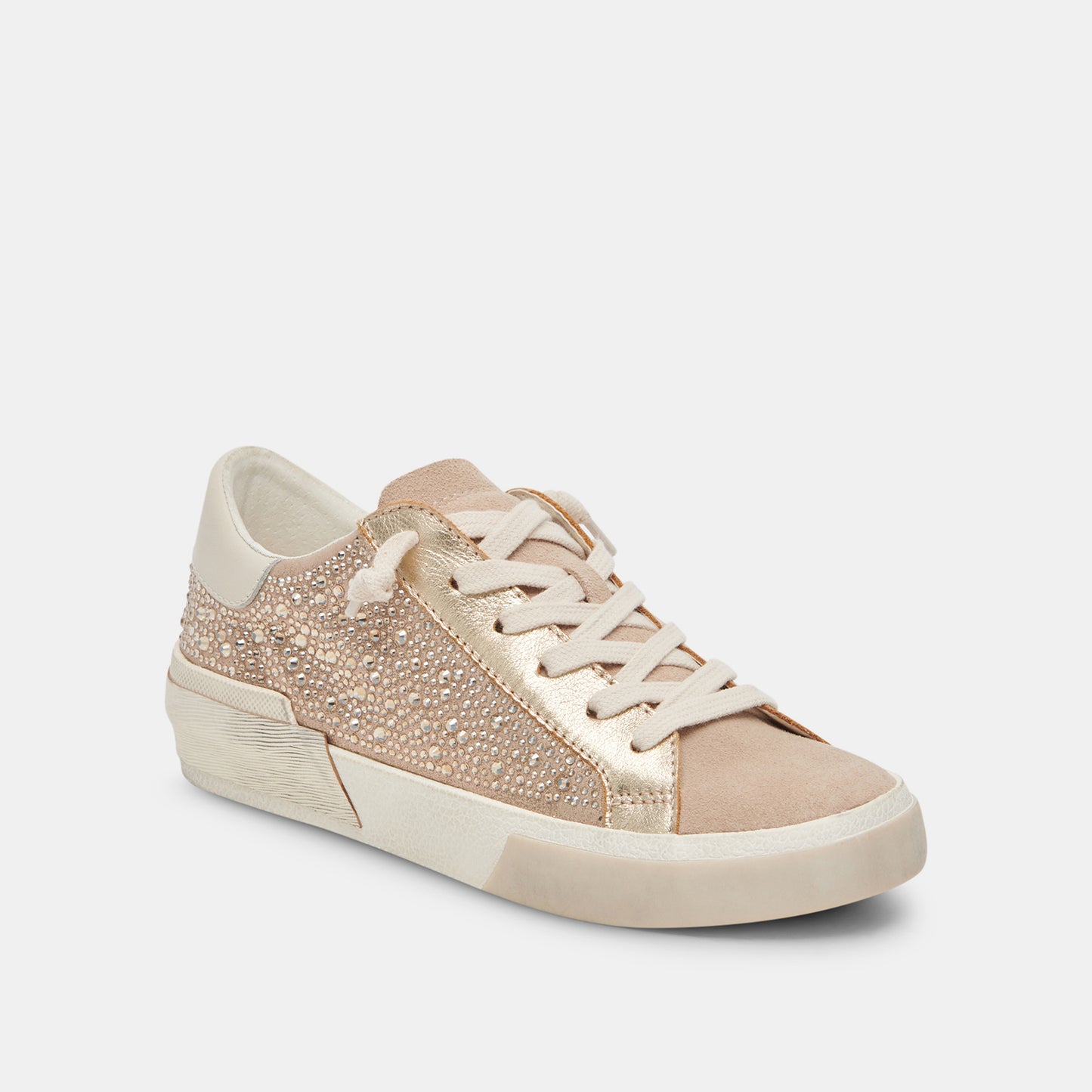 ZINA CRYSTAL SNEAKERS GOLD SUEDE