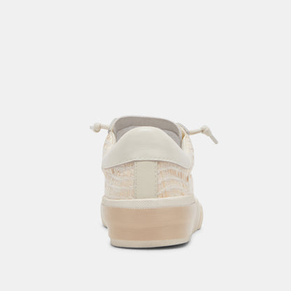 ZINA SNEAKERS BONE RAFFIA