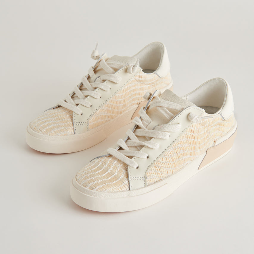 ZINA SNEAKERS BONE RAFFIA