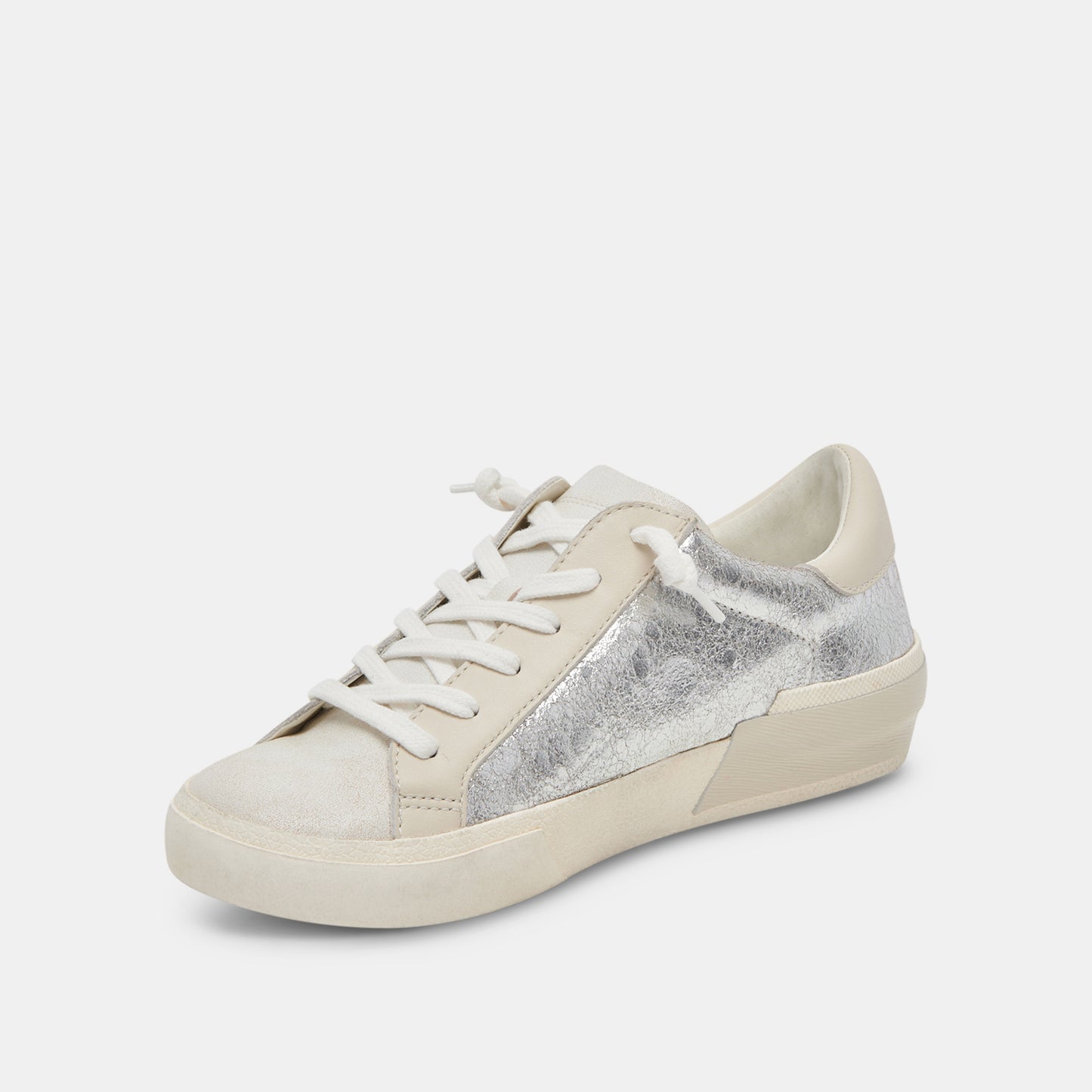 ZINA SNEAKERS CHROME DISTRESSED LEATHER