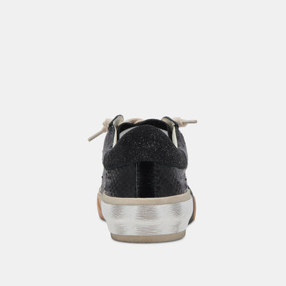 ZINA SNEAKERS ONYX EMBOSSED LEATHER