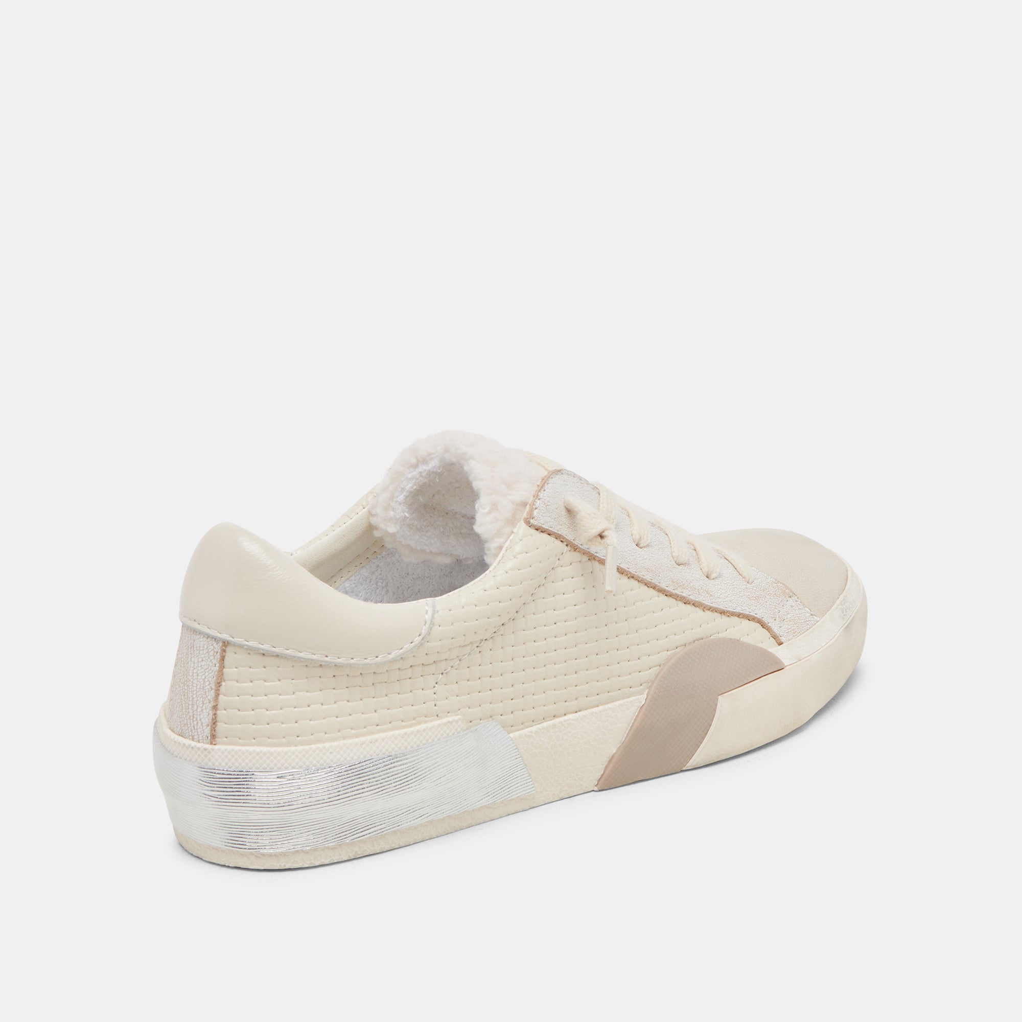 ZINA PLUSH SNEAKERS OFF WHITE WOVEN