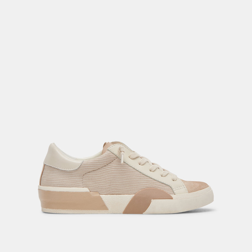 ZINA SNEAKERS WHITE DUNE EMBOSSED LEATHER