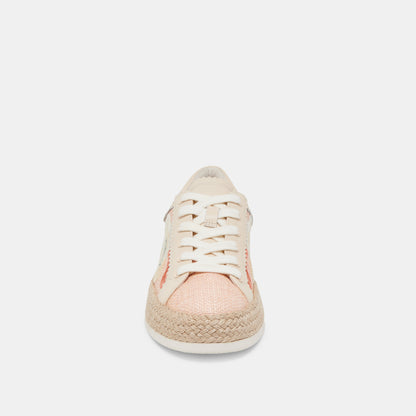 AZALIA SNEAKERS PINK FLORAL RAFFIA