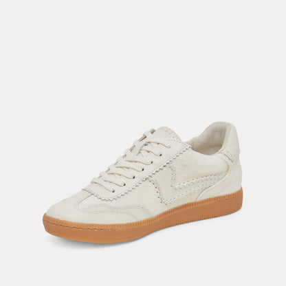 NOTICE STITCH SNEAKERS IVORY CALF HAIR