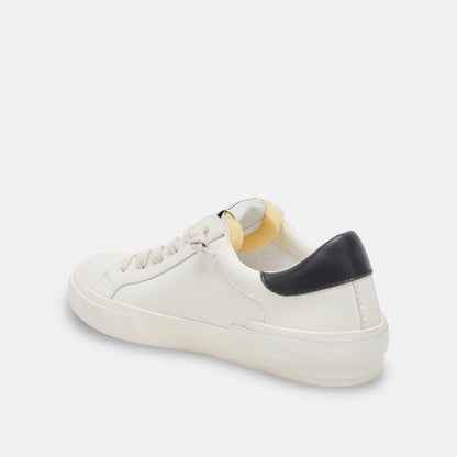 ZINA FOAM 360 SNEAKERS WHITE BLACK RECYCLED LEATHER