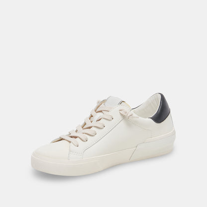 ZINA FOAM 360 SNEAKERS WHITE BLACK RECYCLED LEATHER