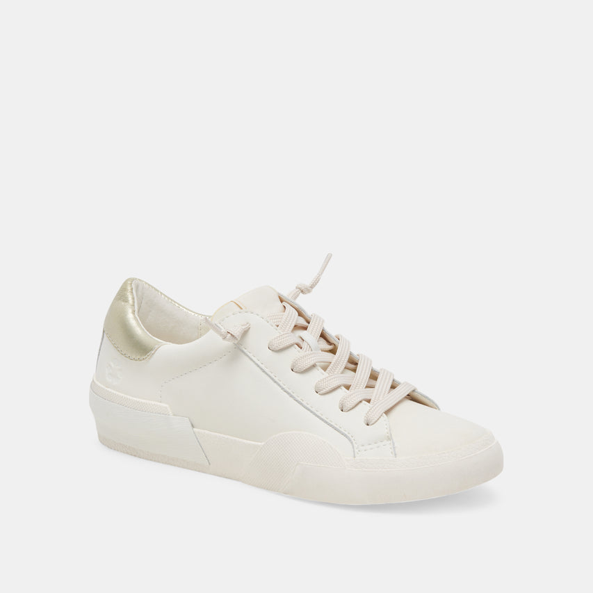 ZINA FOAM 360 SNEAKERS WHITE GOLD RECYCLED LEATHER