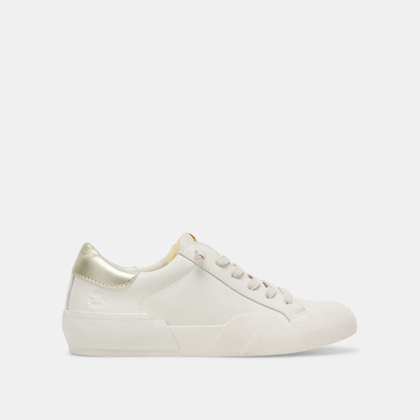 ZINA FOAM 360 SNEAKERS WHITE GOLD RECYCLED LEATHER