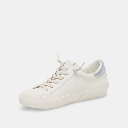 ZINA FOAM 360 SNEAKERS WHITE SILVER RECYCLED LEATHER