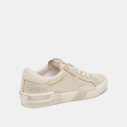 ZINA SNEAKERS CHAMPAGNE EMBOSSED LEATHER