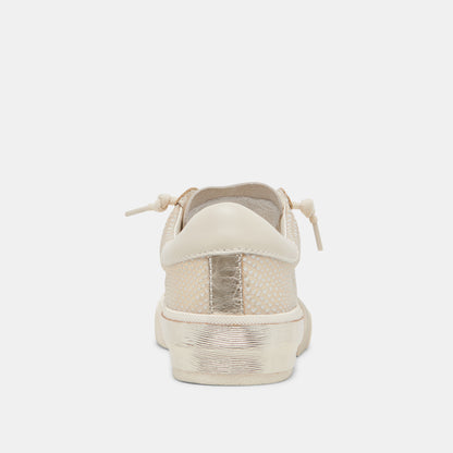 ZINA SNEAKERS CHAMPAGNE EMBOSSED LEATHER