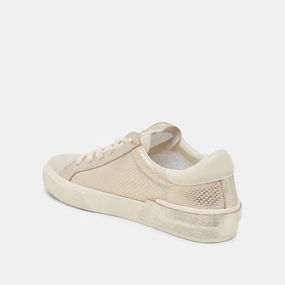 ZINA SNEAKERS CHAMPAGNE EMBOSSED LEATHER