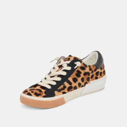 ZINA SNEAKERS LEOPARD BLACK CALF HAIR