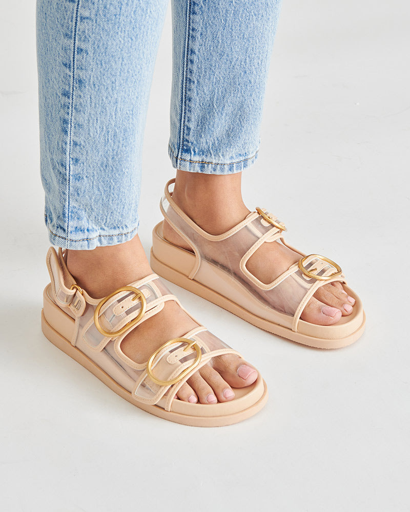 Spring And Summer Imitation Straw Woven Women Flat Sandals And