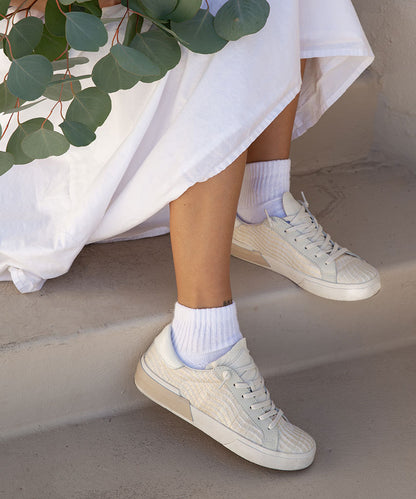 ZINA SNEAKERS BONE RAFFIA