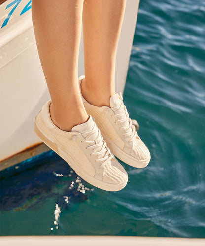 ZINA SNEAKERS BONE RAFFIA