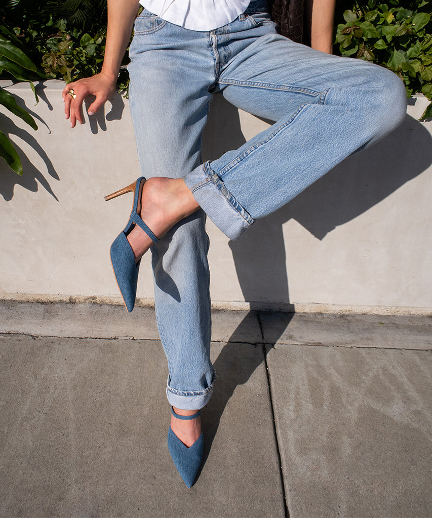 KANIKA HEELS BLUE DENIM