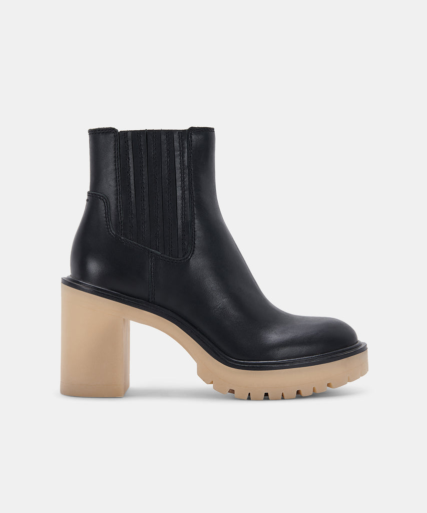 CASTER H2O BOOTIES IN BLACK LEATHER -   Dolce Vita