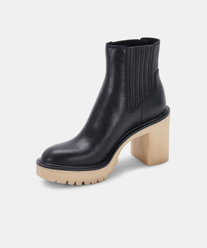 CASTER H2O BOOTIES IN BLACK LEATHER -   Dolce Vita