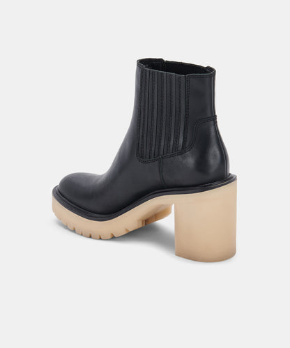 CASTER H2O BOOTIES IN BLACK LEATHER -   Dolce Vita