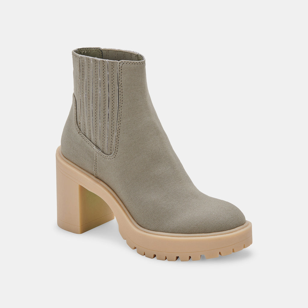 CASTER BOOTIES SAGE CANVAS – Dolce Vita