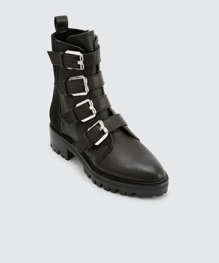 GAVEN LUG BOOTS IN BLACK -   Dolce Vita