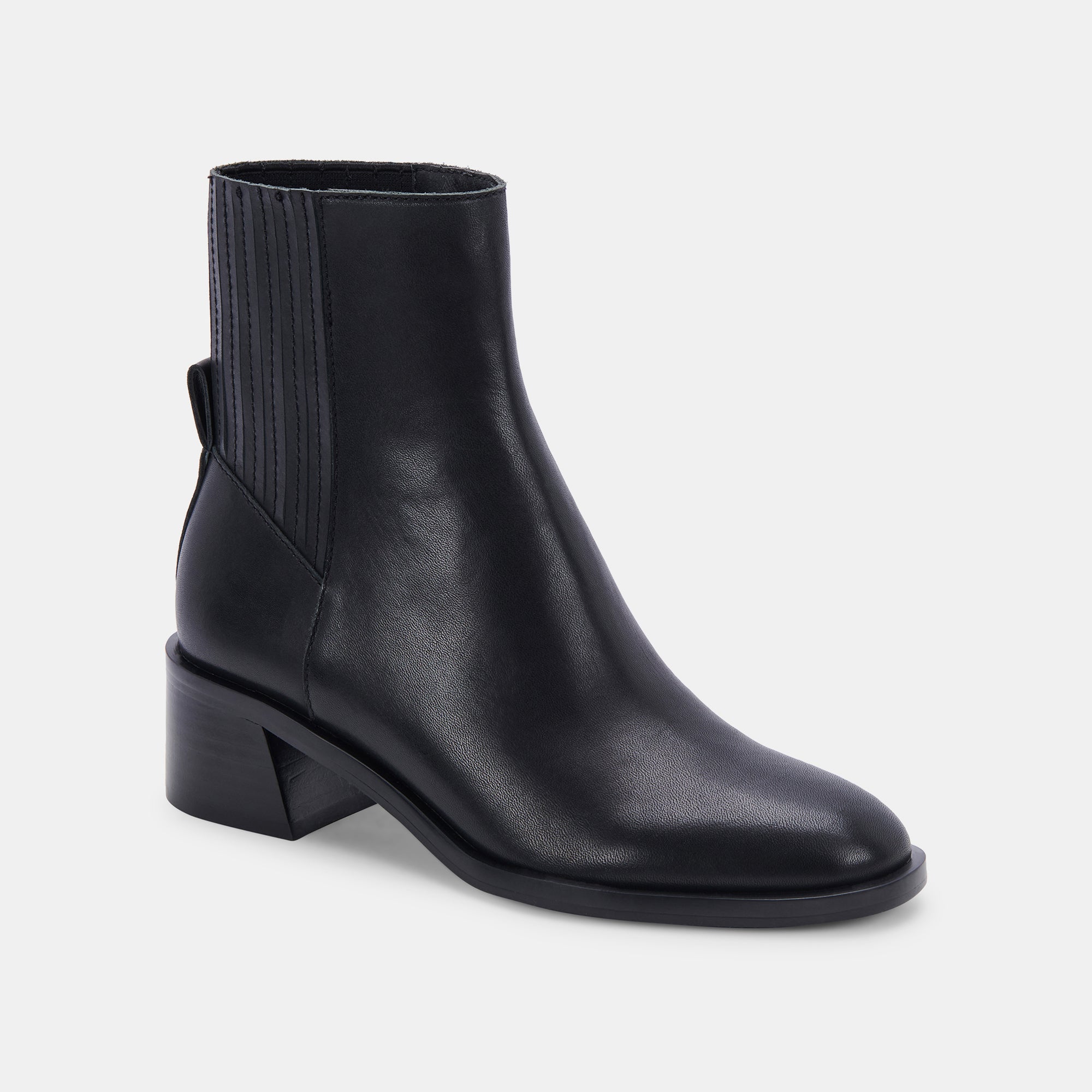 LAYTON BOOTIES ONYX LEATHER – Dolce Vita