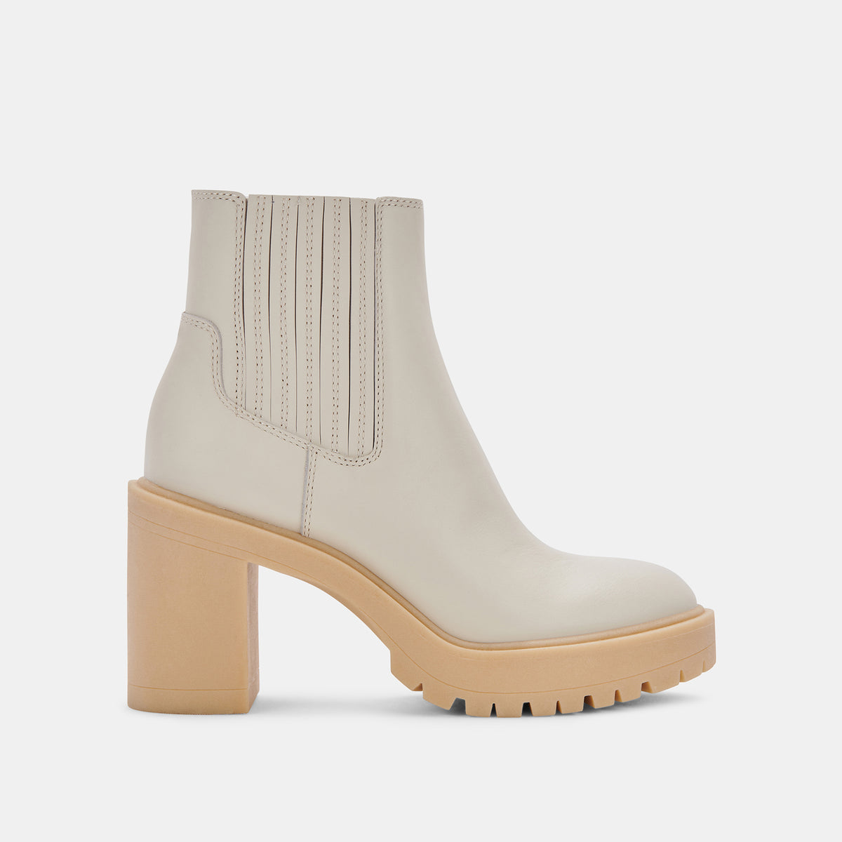 CASTER H2O BOOTIES IVORY LEATHER – Dolce Vita