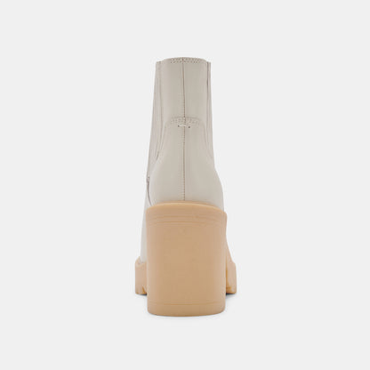CASTER H2O BOOTIES IVORY LEATHER
