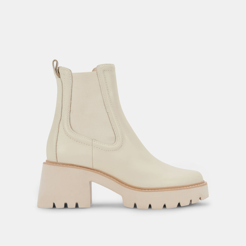 HAWK H2O BOOTIES IVORY LEATHER – Dolce Vita