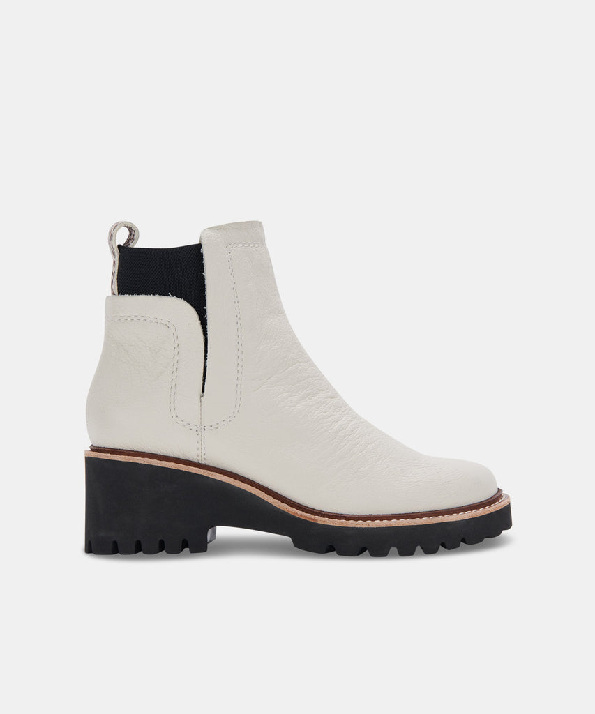 HUEY H2O BOOTS IN IVORY LEATHER -   Dolce Vita