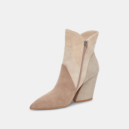 NEENA BOOTIES TAUPE MULTI SUEDE - re:vita