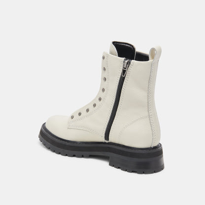 RANIER BOOTS OFF WHITE LEATHER - re:vita