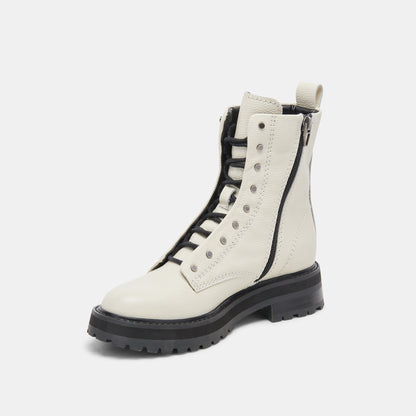 RANIER BOOTS OFF WHITE LEATHER - re:vita