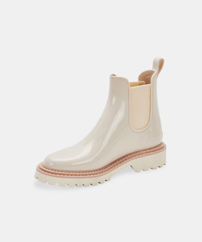 STORMY RAINBOOTS IN IVORY PATENT STELLA -   Dolce Vita