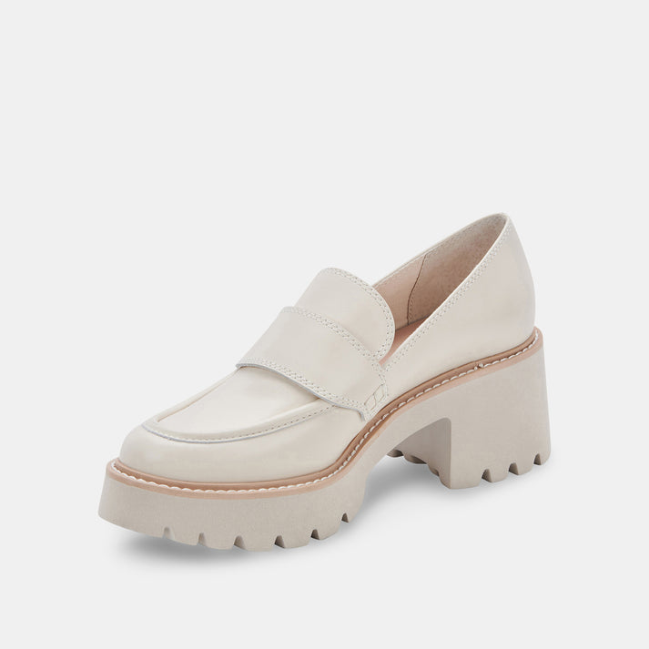 HALONA LOAFERS IVORY LEATHER – Dolce Vita