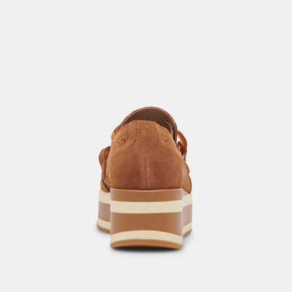 JHENEE PERFORATED SNEAKERS PECAN SUEDE