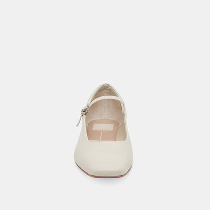 REYES BALLET FLATS IVORY LEATHER