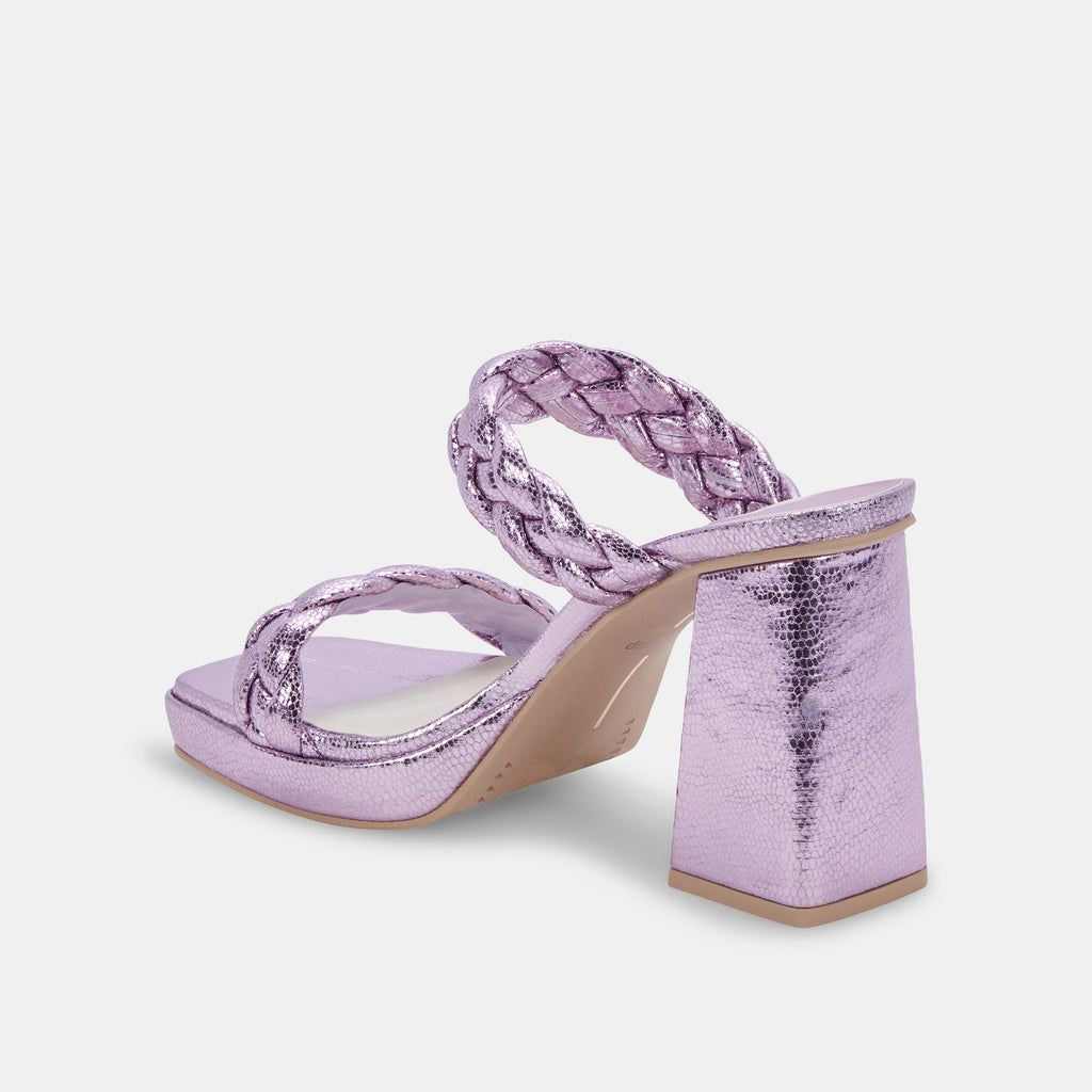 Sandals Dolce ASHBY Platform Lilac Crackled Heeled Stella Stella Heels – | Vita Lilac