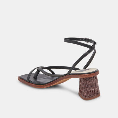 BANITA SANDALS BLACK LEATHER