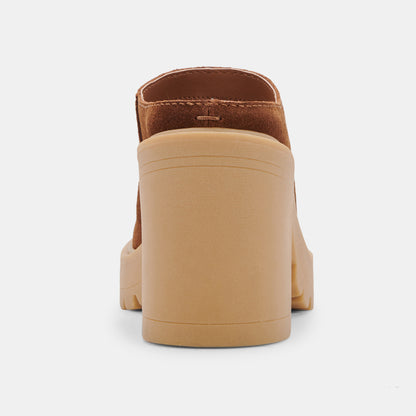 CARRY HEELS CAMEL SUEDE