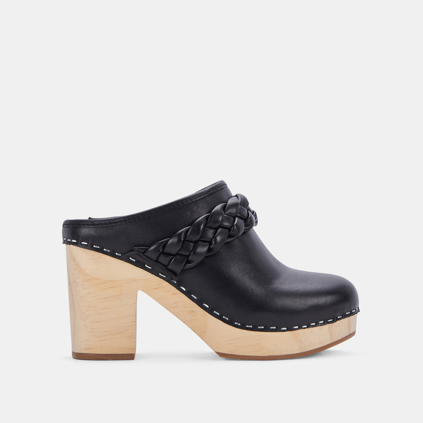 HILA HEELS BLACK LEATHER